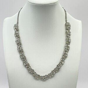 Silver Tone Rhinestone Necklace
